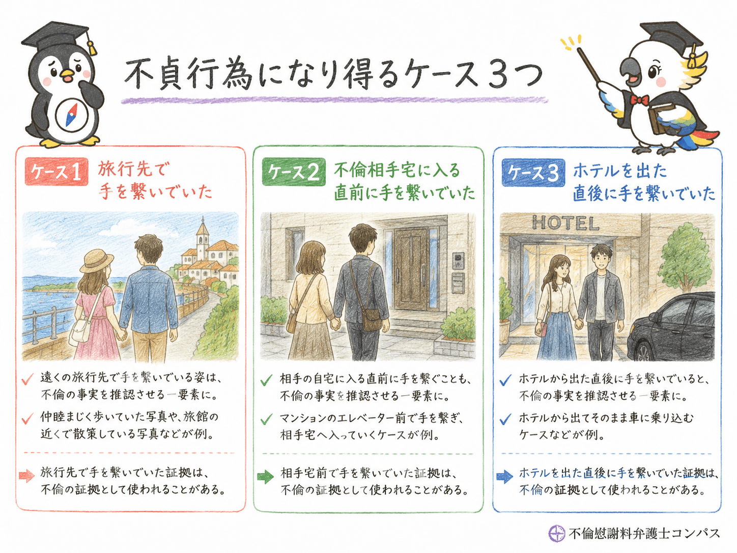 ２章　手を繋ぐことと不倫の境界線｜不貞行為になり得るケース３つ